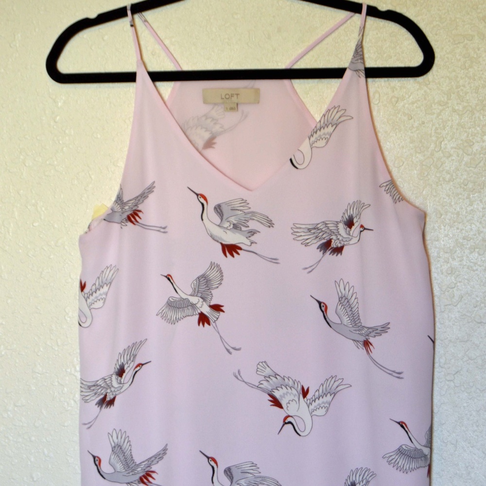 LOFT Crane Strappy Cami Powder Pink SM